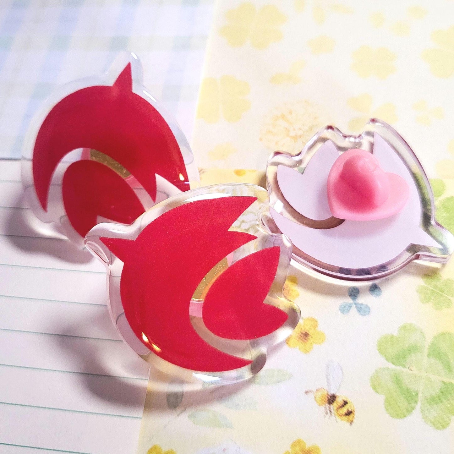 Cardinal owl witch cartoon pin || 1.5" acrylic pin