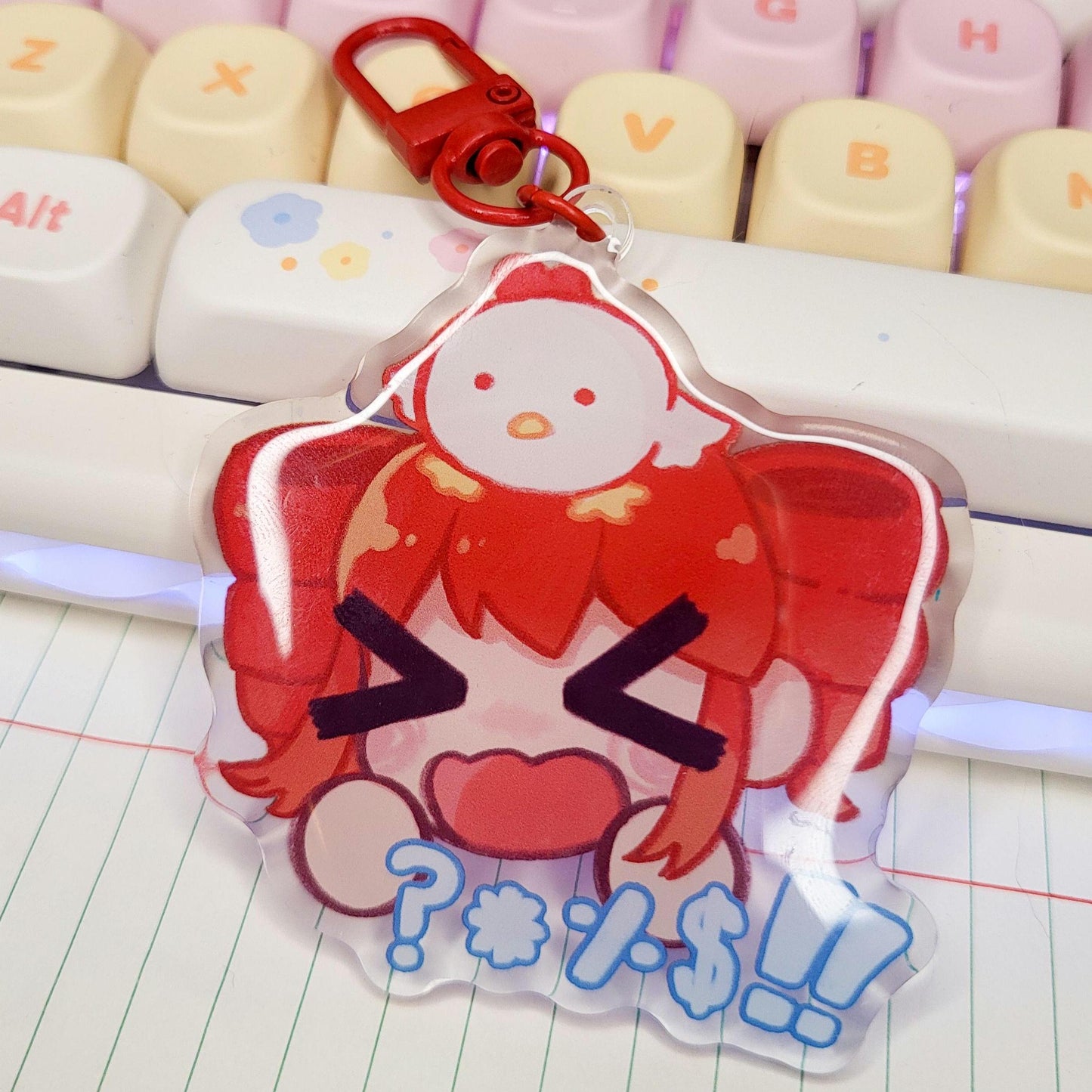 Birdbrain Teto vocaloid keychain || 2.5" acrylic keychain teto kasane