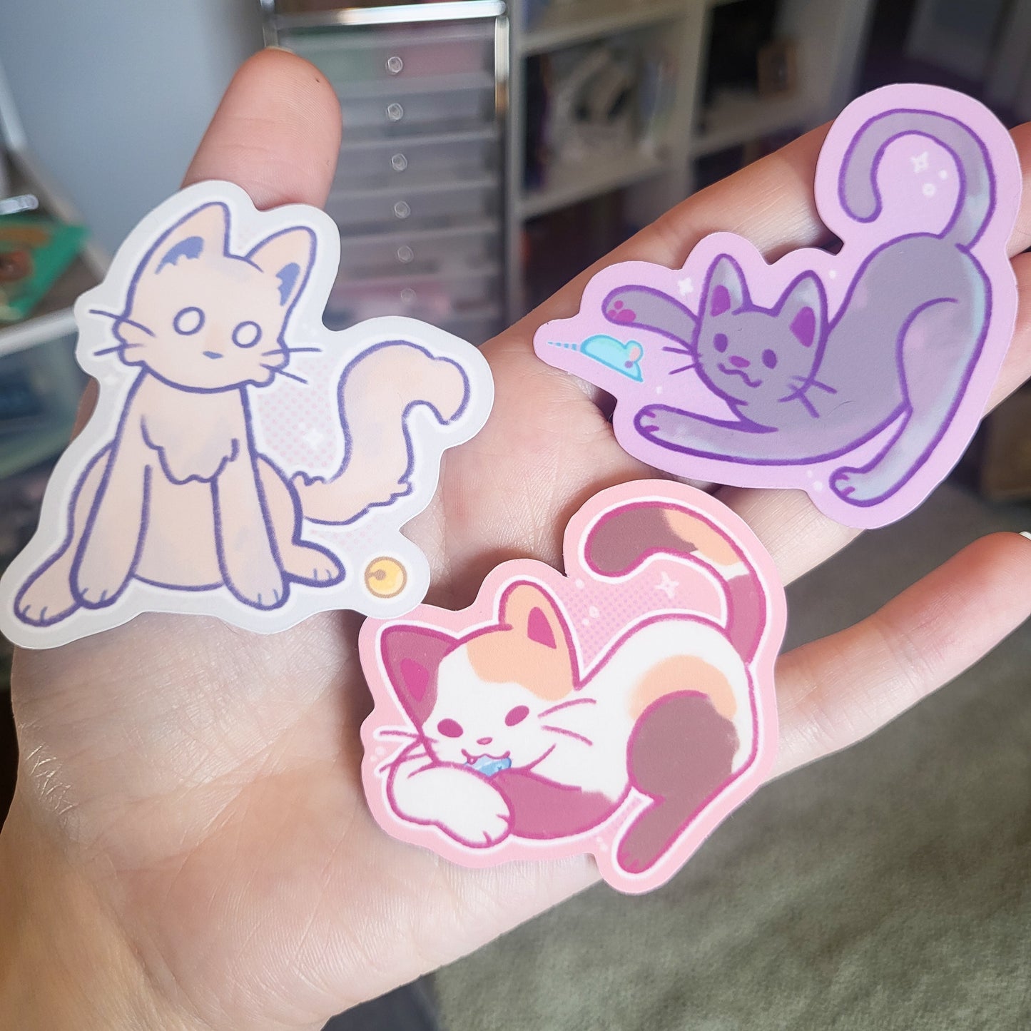 Playful Kitties sticker pack || 2" sticker pack