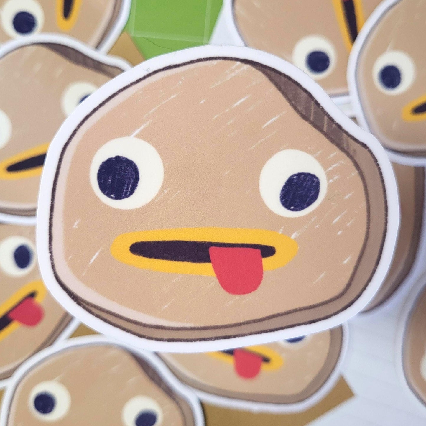 Googly eyes garden rock fact sticker || 3" sticker