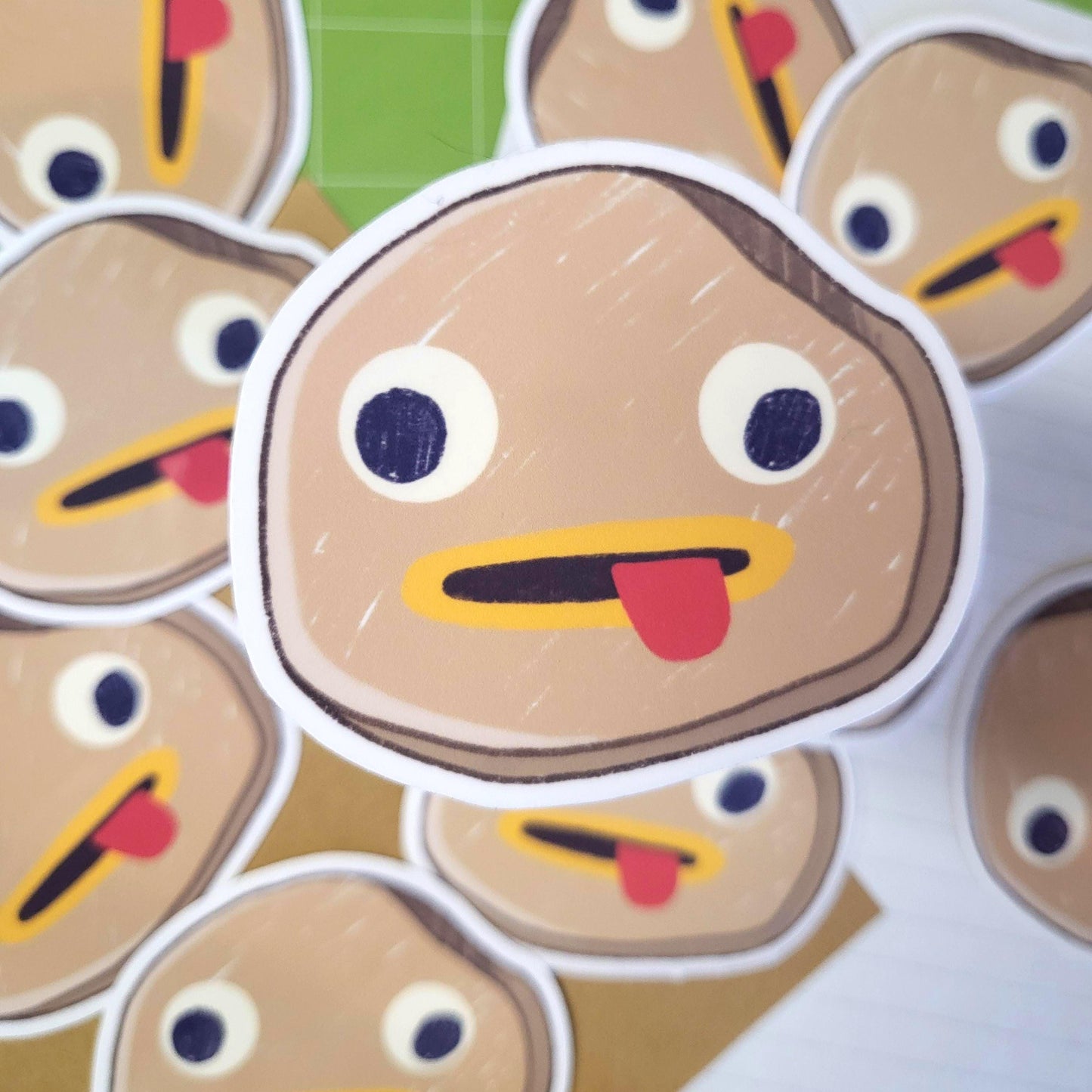 Googly eyes garden rock fact sticker || 3" sticker