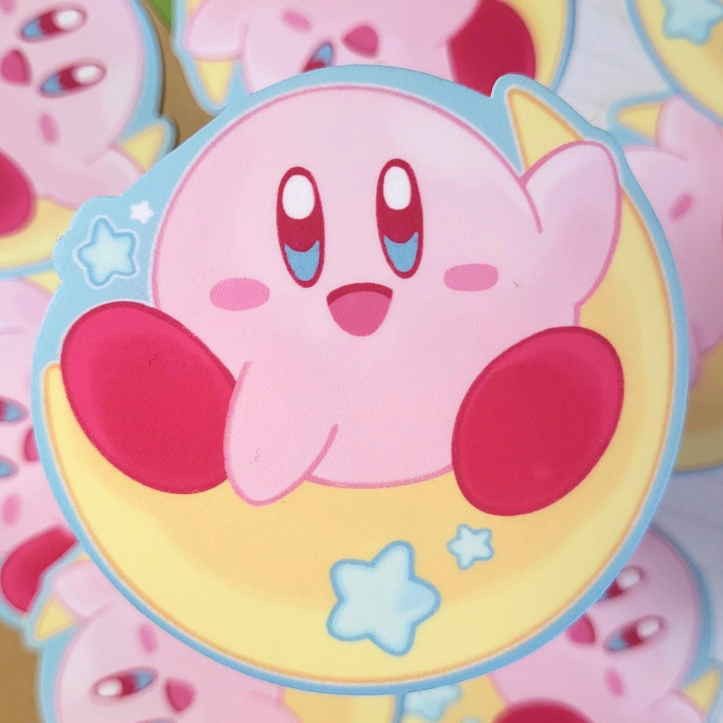 Pink poyo moon and stars sticker || 2.5" sticker