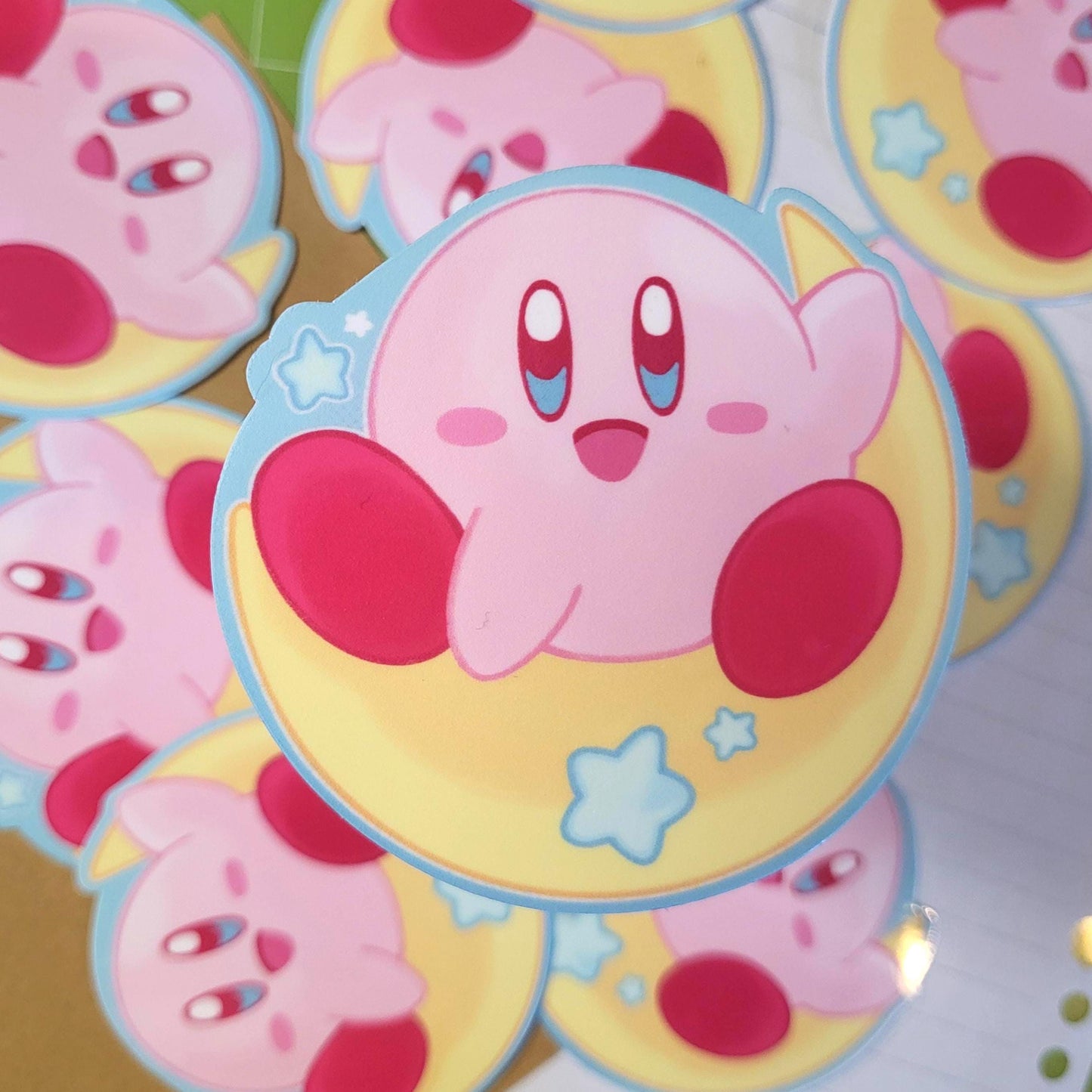 Pink poyo moon and stars sticker || 2.5" sticker
