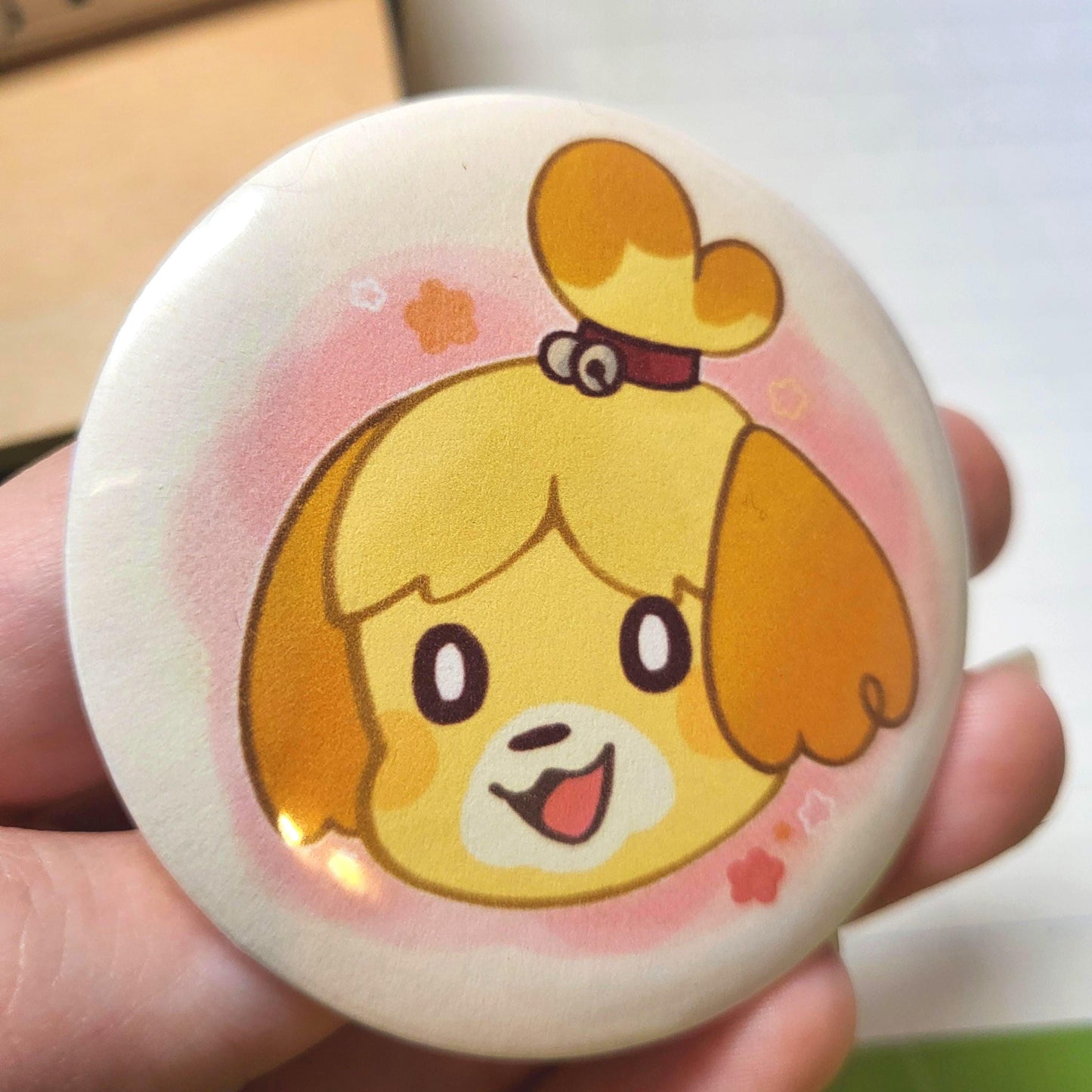 Cozy Isabelle Animal game button || 2.25" pinback button badge