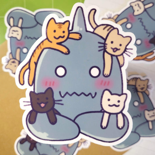 Metal Alchemist with cats sticker || 2.75" sticker