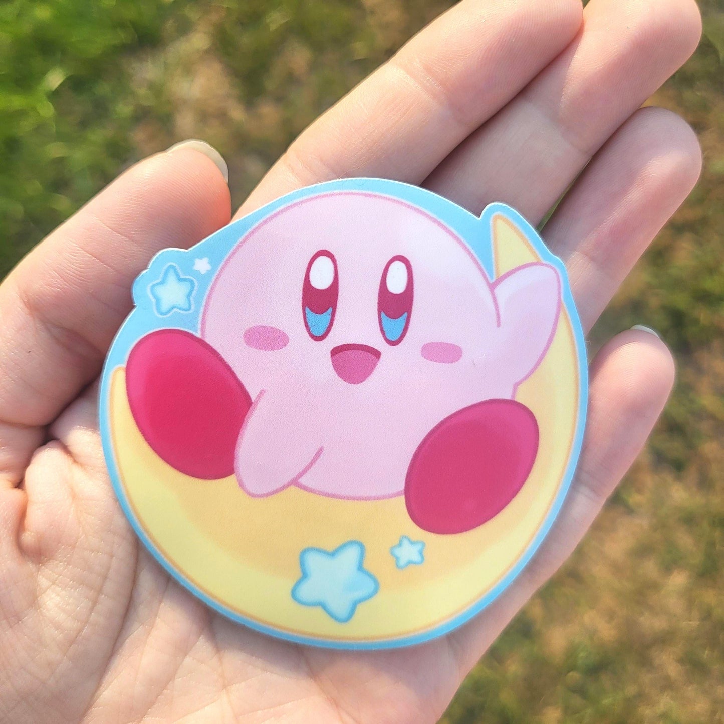 Pink poyo moon and stars sticker || 2.5" sticker