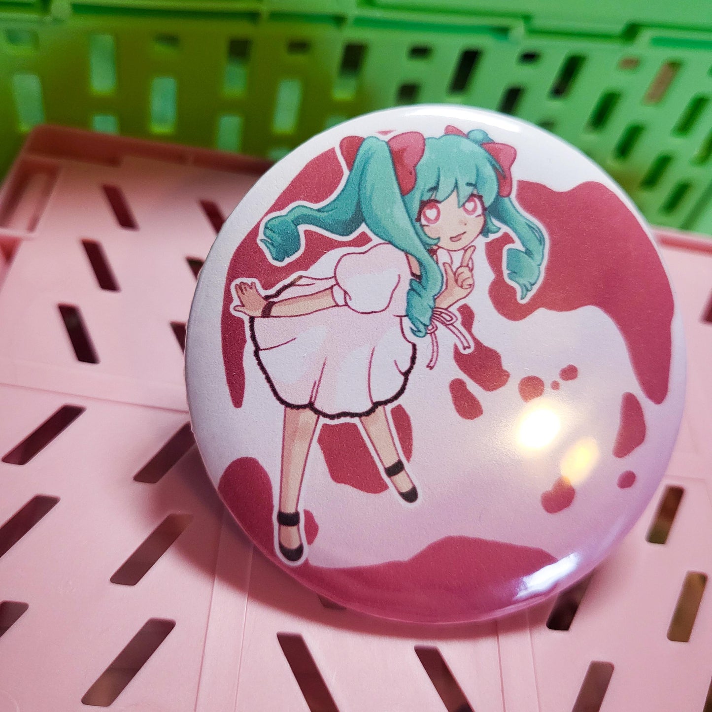 World is Mine Miku vocaloid button || 2.25" pinback button badge