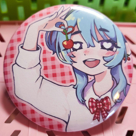 Cherry Pop Miku vocaloid button || 2.25" pinback button badge