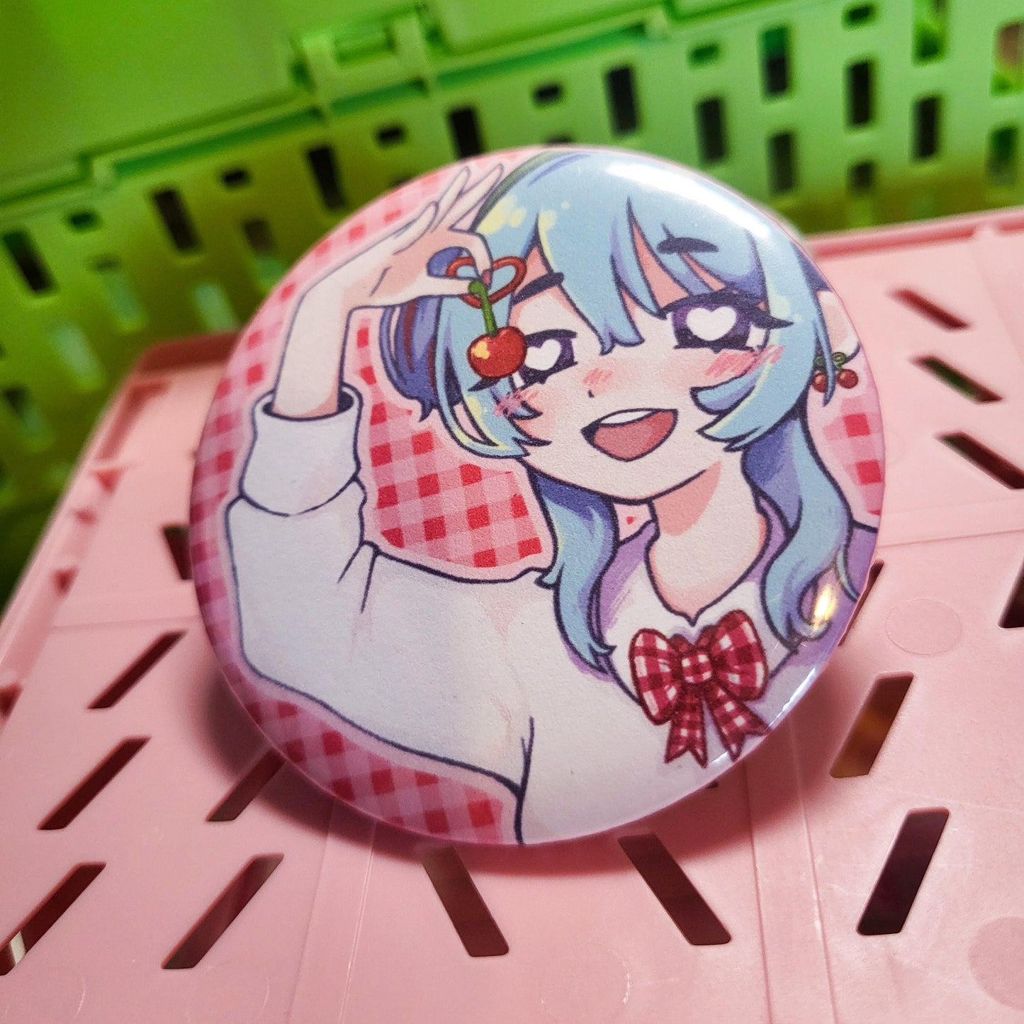 Cherry Pop Miku vocaloid button || 2.25" pinback button badge