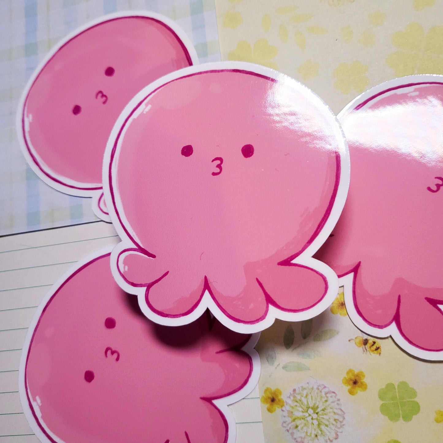 Pink Tako Octopus anime sticker || 3" sticker