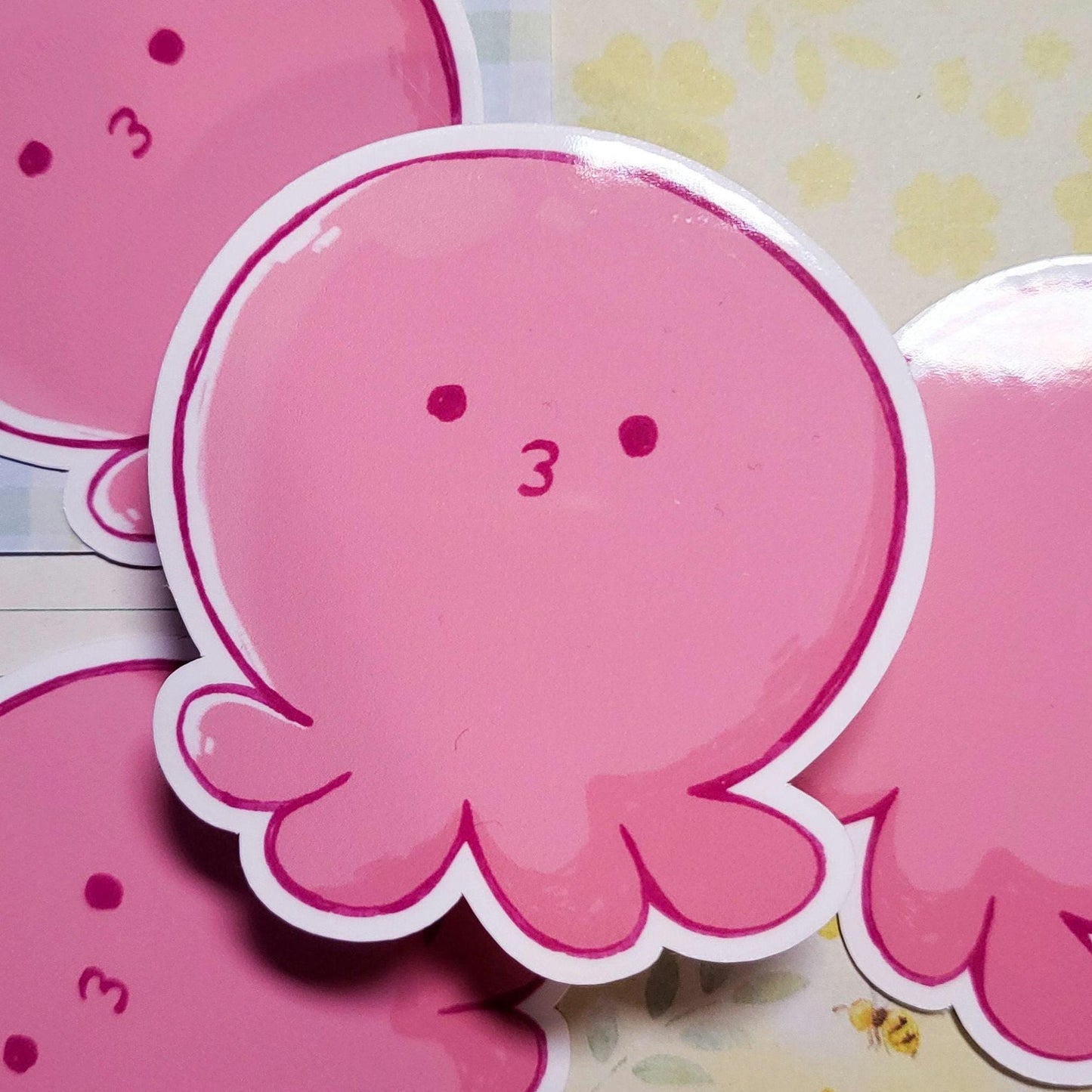 Pink Tako Octopus anime sticker || 3" sticker