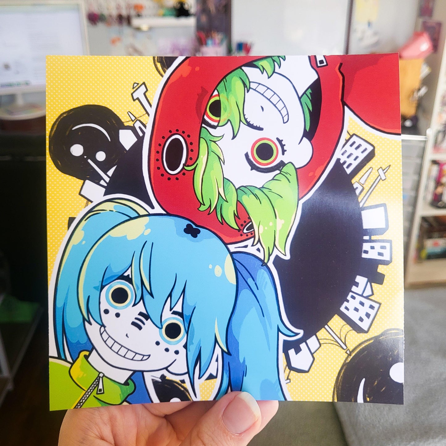 Matryoshka Miku and Gumi vocaloid print! || 11x11" or 5x5" vocaloid art print