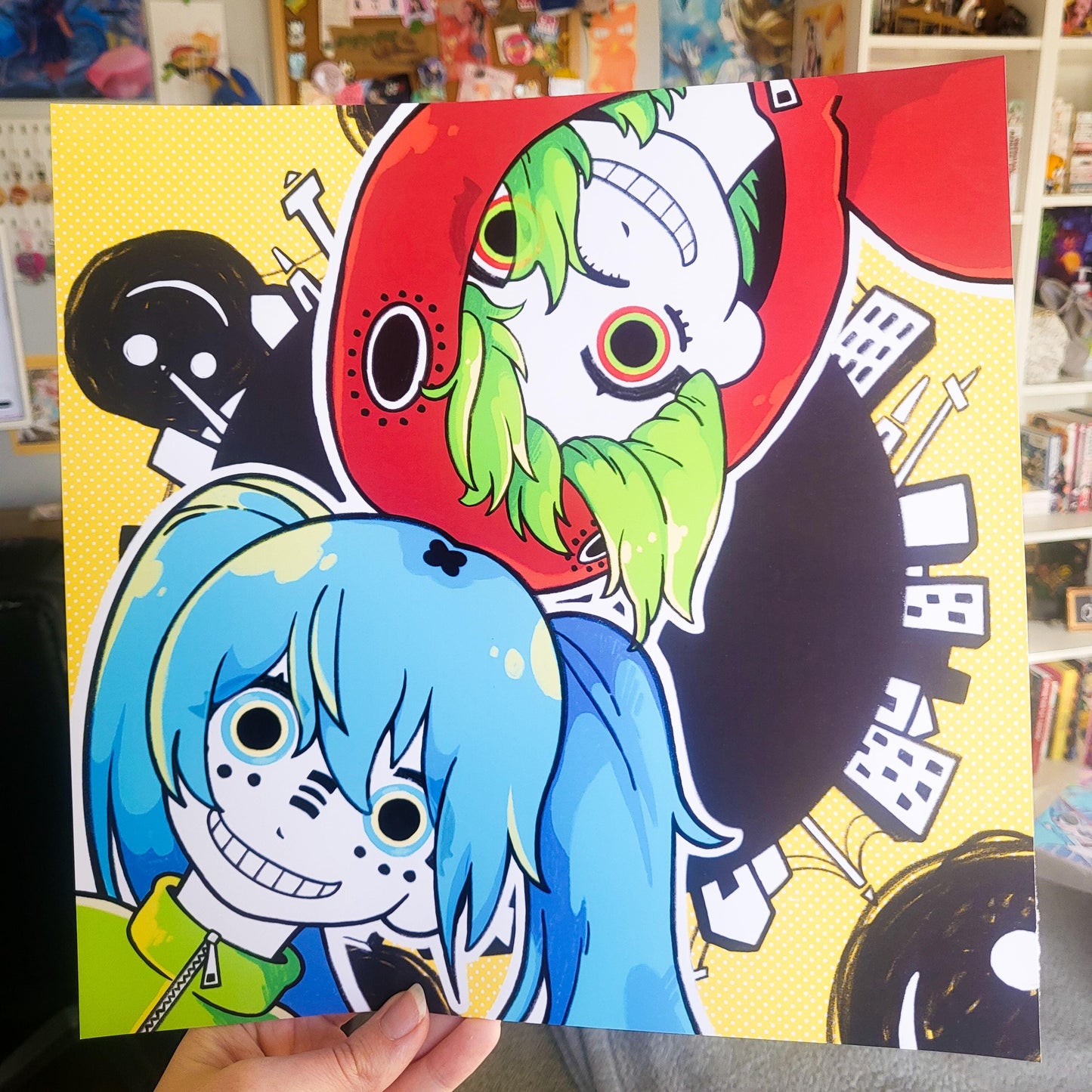 Matryoshka Miku and Gumi vocaloid print! || 11x11" or 5x5" vocaloid art print