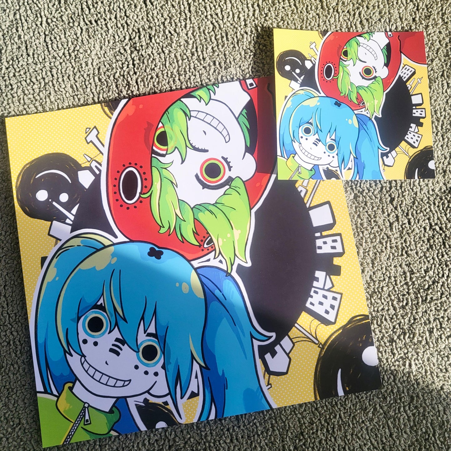 Matryoshka Miku and Gumi vocaloid print! || 11x11" or 5x5" vocaloid art print