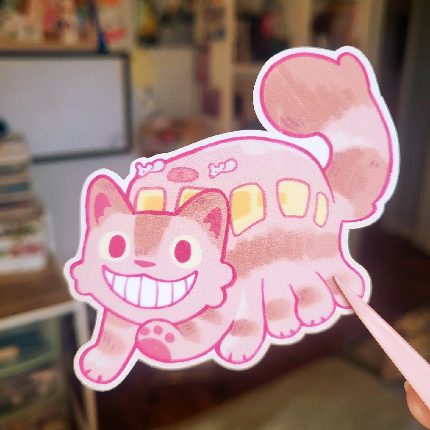 Cozy cat bus anime studio sticker || 2.5" sticker