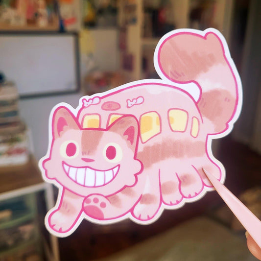 Cozy cat bus anime studio sticker || 2.5" sticker
