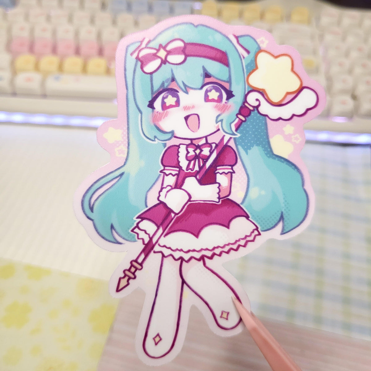 Retry now magical girl miku sticker || 2.75" cute vocaloid sticker