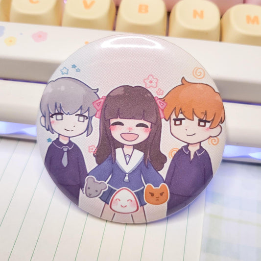Fruits Basket kyo tohru yuki button || 2.25" anime pinback button badge