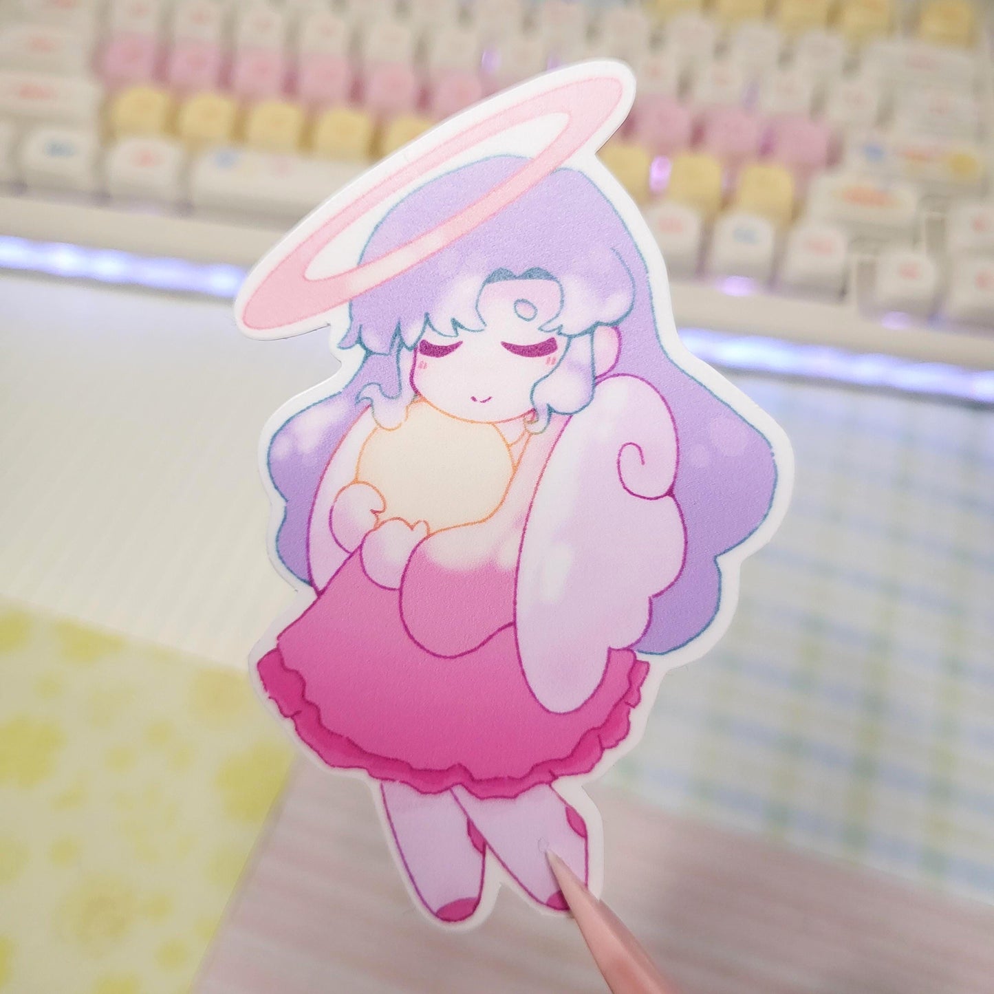 Angel's warmth sticker || 2.5" angel cute cartoon sticker