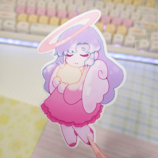 Angel's warmth sticker || 2.5" angel cute cartoon sticker
