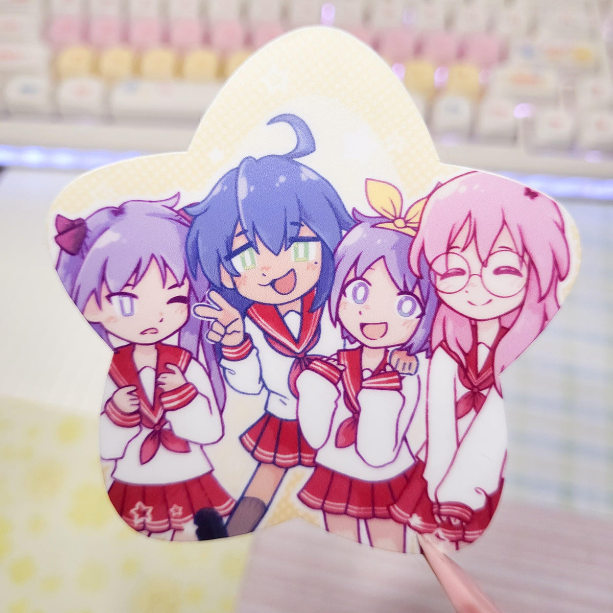 Lucky girls star sticker || 2.5" cute anime sticker
