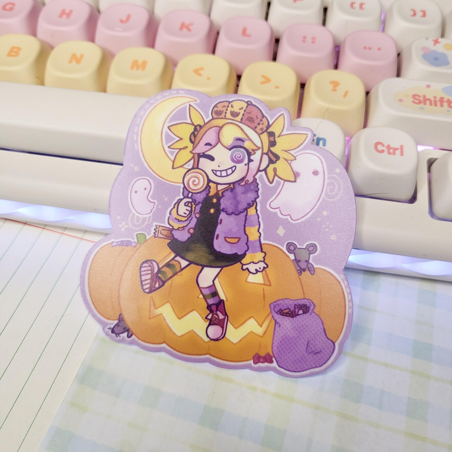 Happy halloween rin kagamine sticker || 2.5" vocaloid sticker