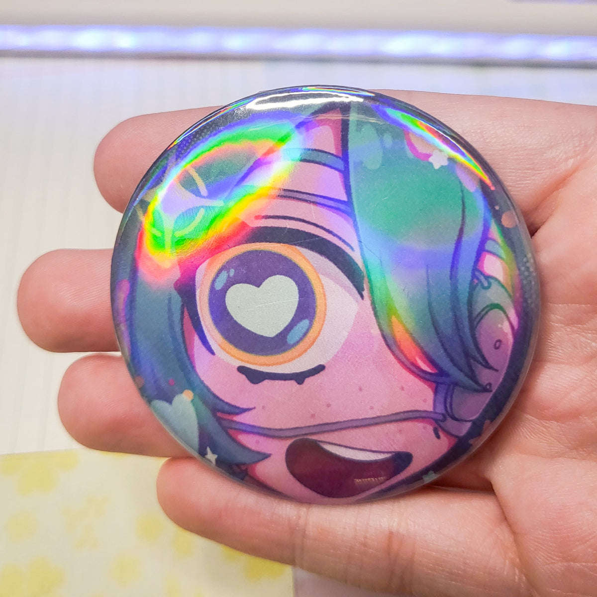 Monitoring Miku vocaloid button || 2.25" pinback button badge