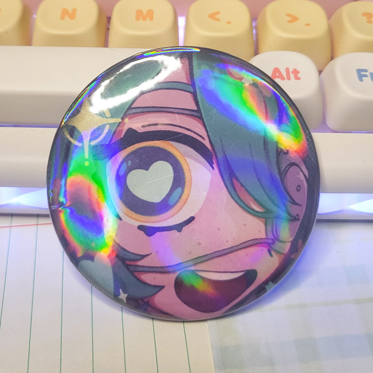 Monitoring Miku vocaloid button || 2.25" pinback button badge
