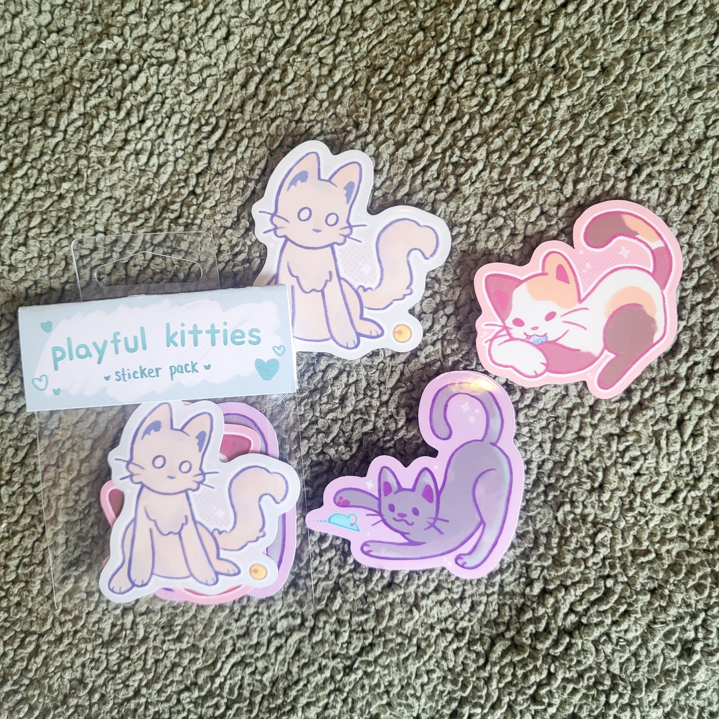 Playful Kitties sticker pack || 2" sticker pack