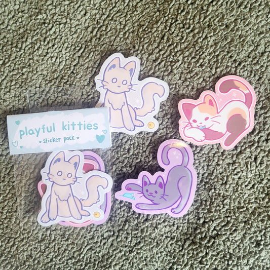 Playful Kitties sticker pack || 2" sticker pack
