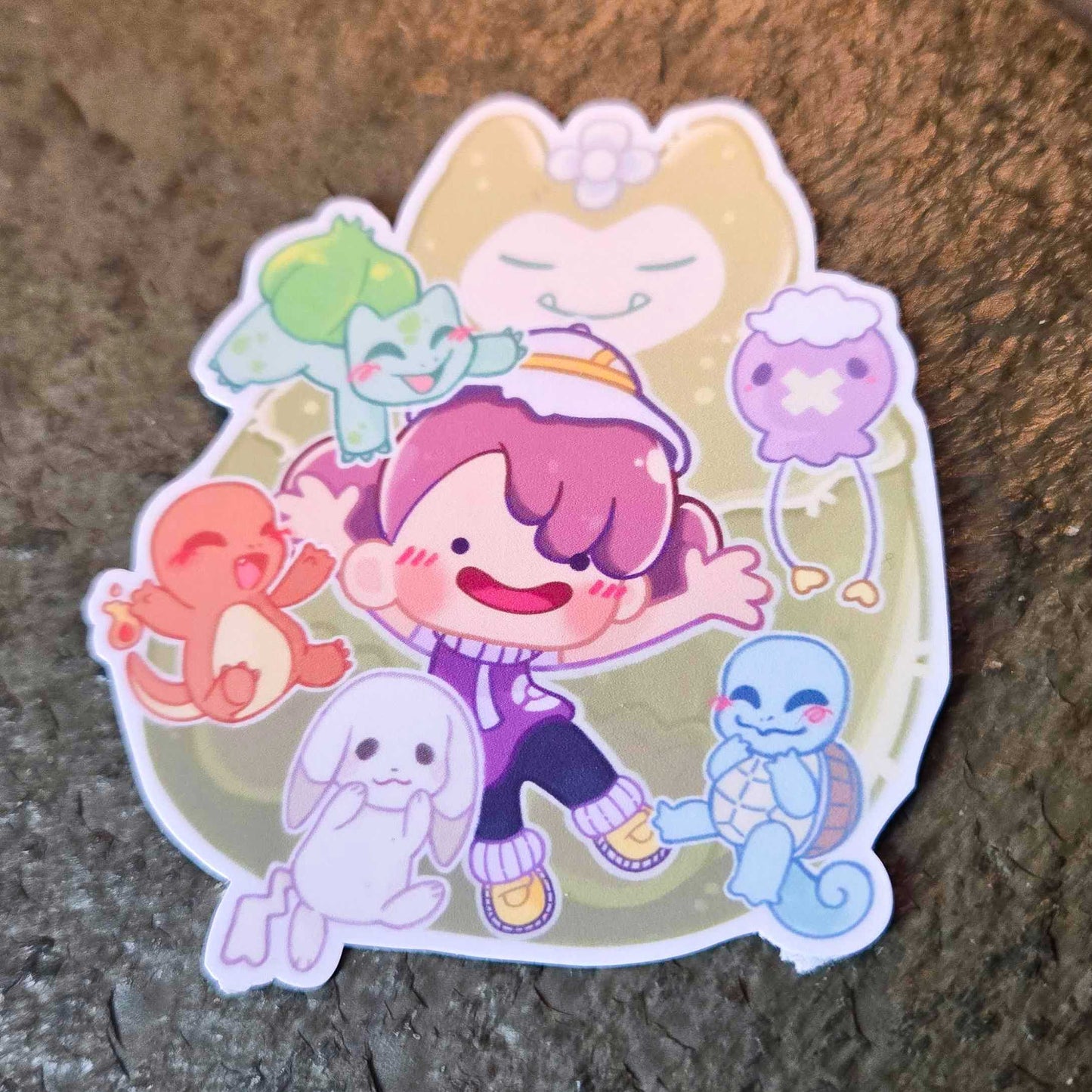 Poké Ditto Mosslax and Friends sticker || 3" sticker