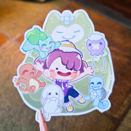 Poké Ditto Mosslax and Friends sticker || 3" sticker