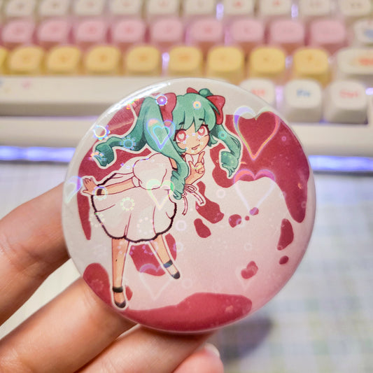 World is Mine Miku vocaloid button || 2.25" pinback button badge